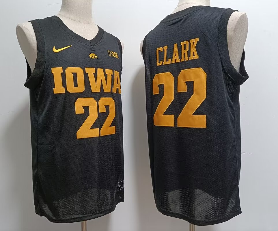 2024 NCAA Men Iowa Hawkeyes 22 Caitlin Clark black style #2 nike jerseys->ncaa teams->NCAA Jersey